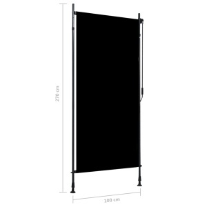 Jaluzea tip rulou de exterior, antracit, 100 x 270 cm - Img 6
