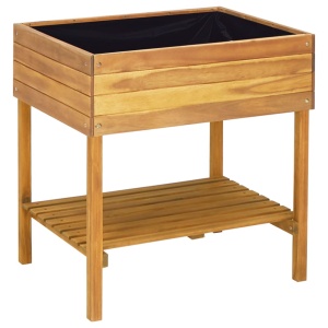 Jardinieră inaltă, 78,5 x 58,5 x 78,5 cm, lemn masiv de acacia - Img 2