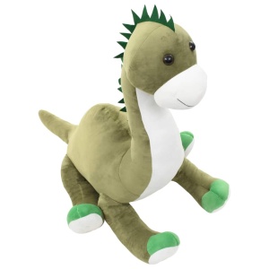 Jucărie dinozaur Brontosaurus, verde, pluș - Img 3
