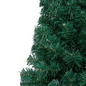 Jumătate pom Crăciun artificial cu suport, verde, 180 cm, PVC - Img 5