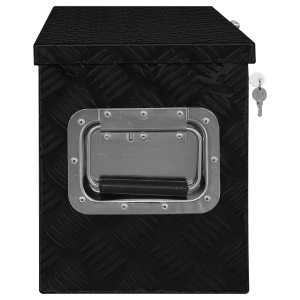 Ladă de aluminiu, negru, 80 x 30 x 35 cm - Img 3