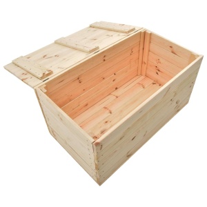 Ladă de depozitare, 100 x 54 x 50,7 cm, lemn masiv de pin - Img 3