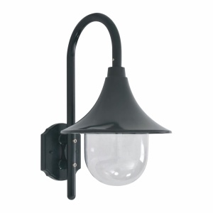 Lampă de perete de grădină E27, verde inchis, 42 cm, aluminiu