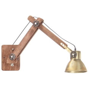 Lampă de perete, stil industrial, alamă, rotund, E27 - Img 2