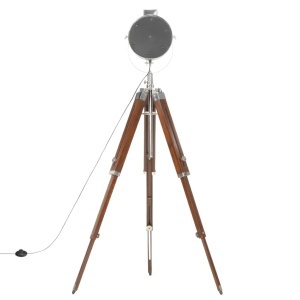 Lampă podea trepied, lemn masiv de mango 165 cm - Img 6