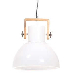 Lampă suspendată industrială, 25 W, alb, 40 cm, E27, rotund - Img 4