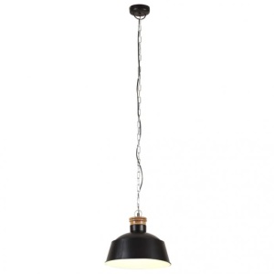 Lampă suspendată industrială, negru, 32 cm, E27 - Img 4