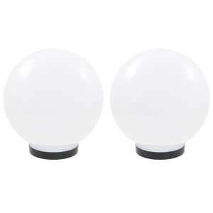 Lămpi bol cu LED 2 buc, sferice, 25 cm, PMMA - Img 2