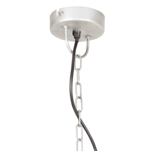 Lustră industrială vintage, 25 W, argintiu, rotund, 41 cm, E27 - Img 5
