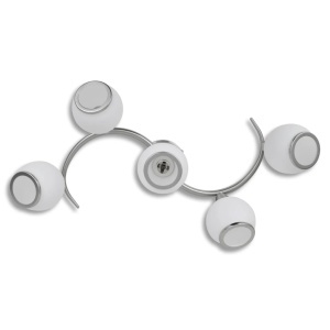 Lustră ondulată cu abajur sticlă pentru 5 becuri E14 - Img 4