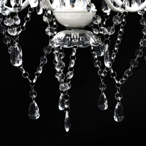 Lustră transparentă de cristal artificial cu 5 becuri - Img 5