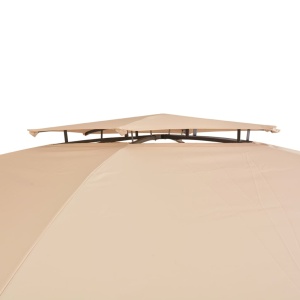 Marchiză pavilion de grădină, perdele, hexagonal, 360x265 cm - Img 6