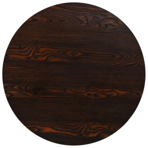 Masă bistro, MDF și oțel, rotundă, 80x75 cm, Cenușiu inchis - Img 4