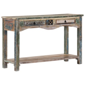 Masă consolă, 120 x 40 x 75 cm, lemn masiv reciclat - Img 11