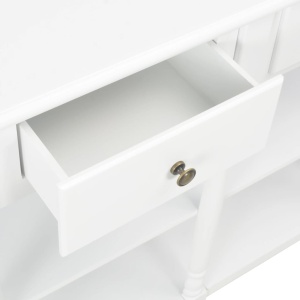 Masă consolă, alb, 120 x 30 x 76 cm, MDF - Img 5