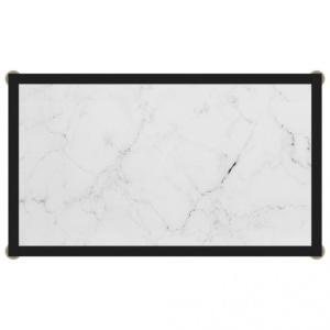Masă consolă, alb, 60 x 35 x 75 cm, sticlă securizată - Img 4