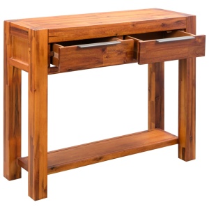 Masă consolă, lemn masiv de acacia, 86 x 30 x 75 cm - Img 4