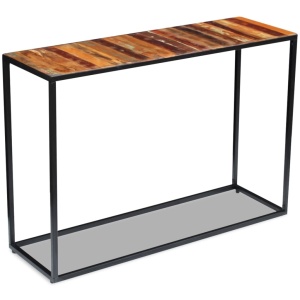 Masă consolă, lemn reciclat de esență tare, 110x35x76 cm - Img 8