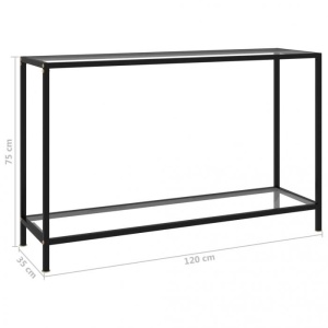 Masă consolă, transparent, 120 x 35 x 75 cm, sticlă securiza - Img 5