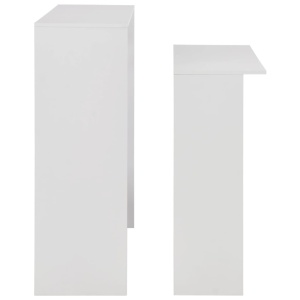 Masă de bar cu 2 blaturi, alb, 130x40x120 cm - Img 5
