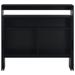 Masă de bar cu 2 blaturi, negru, 130x40x120 cm - Img 8