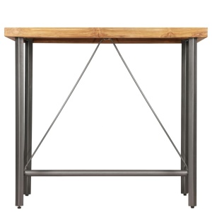 Masă de bar din lemn masiv de tec reciclat 120 x 58 x 106 cm - Img 3