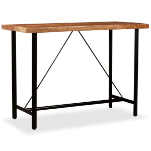 Masă de bar, lemn masiv de acacia, 150 x 70 x 107 cm - Img 7