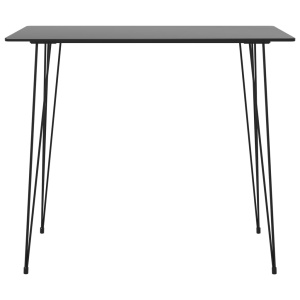 Masă de bar, negru, 120 x 60 x 105 cm - Img 2