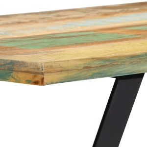 Masă de bucătărie, 120 x 60 x 76 cm, lemn masiv reciclat - Img 5