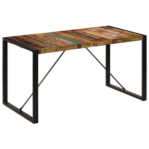 Masă de bucătărie, 140x70x75 cm, lemn masiv reciclat - Img 12