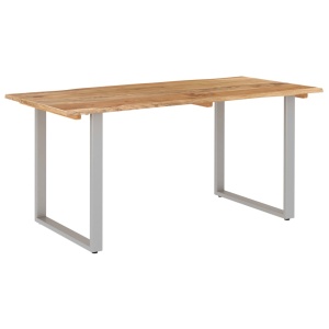 Masă de bucătărie, 160 x 80 x 76 cm, lemn masiv de acacia - Img 2
