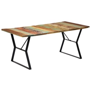 Masă de bucătărie, 180 x 90 x 76 cm, lemn masiv reciclat - Img 7
