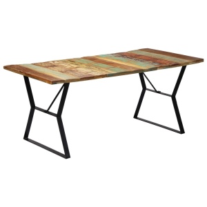 Masă de bucătărie, 180 x 90 x 76 cm, lemn masiv reciclat - Img 11