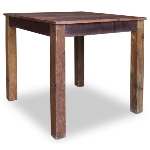 Masă de bucătărie din lemn masiv reciclat, 82 x 80 x 76 cm - Img 4