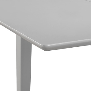 Masă de bucătărie extensibilă, gri, (80-120)x80x74 cm, MDF - Img 6
