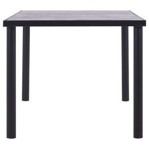 Masă de bucătărie, negru & gri beton, 180 x 90 x 75 cm, MDF - Img 3
