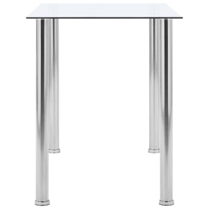 Masă de bucătărie, transparent, 120x60x75 cm, sticlă securizată - Img 3