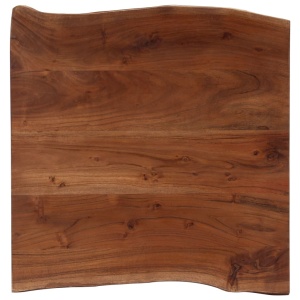 Masă de cafea, muchii naturale, 60x60x40 cm, lemn masiv acacia - Img 6
