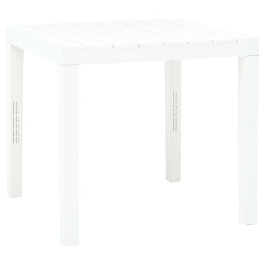 Masă de grădină, alb, 78 x 78 x 72 cm, plastic