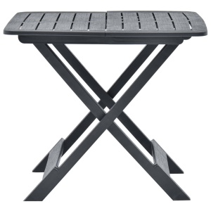 Masă de grădină pliabilă, antracit, 79 x 72 x 70 cm, plastic - Img 2