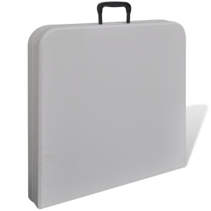 Masă grădină pliabilă HDPE 122 cm Alb - Img 4