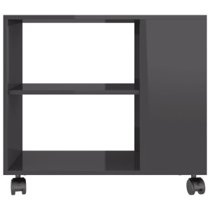 Masă laterală, gri extralucios, 70 x 35 x 55 cm, PAL - Img 4