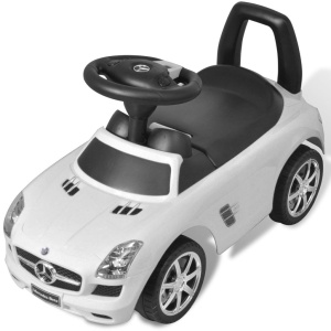 Mașină pentru copii fără pedale Mercedes Benz Alb - Img 8