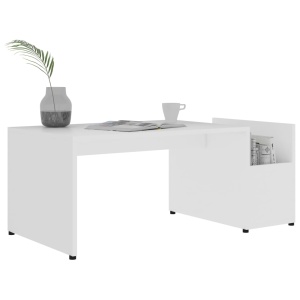Măsuță de cafea, alb, 90 x 45 x 35 cm, PAL - Img 3