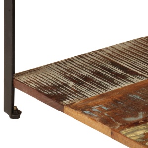 Măsuță de cafea cu raft, 100 x 60 x 35 cm, lemn masiv reciclat - Img 6