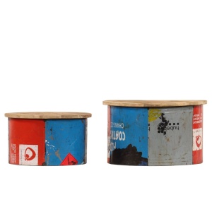 Măsuțe de cafea, 2 buc., lemn masiv de mango - Img 4