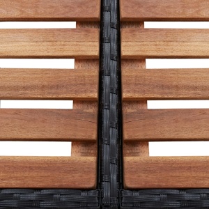 Mobilier de jacuzzi, negru, 268 x 268 x 55 cm, poliratan - Img 6