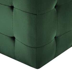 Noptiere, 2 buc., verde, 30 x 30 x 30 cm, țesătură catifea - Img 6