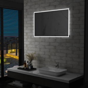 Oglindă cu LED de perete de baie cu senzor tactil, 100 x 60 cm