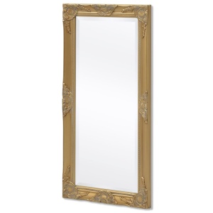 Oglindă de perete in stil baroc, 100 x 50 cm, auriu - Img 4